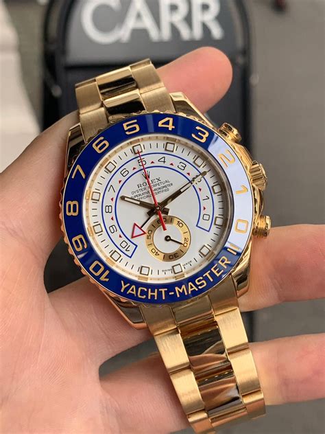 rolex yacht master 2 blue and gold